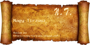 Nagy Tirzusz névjegykártya